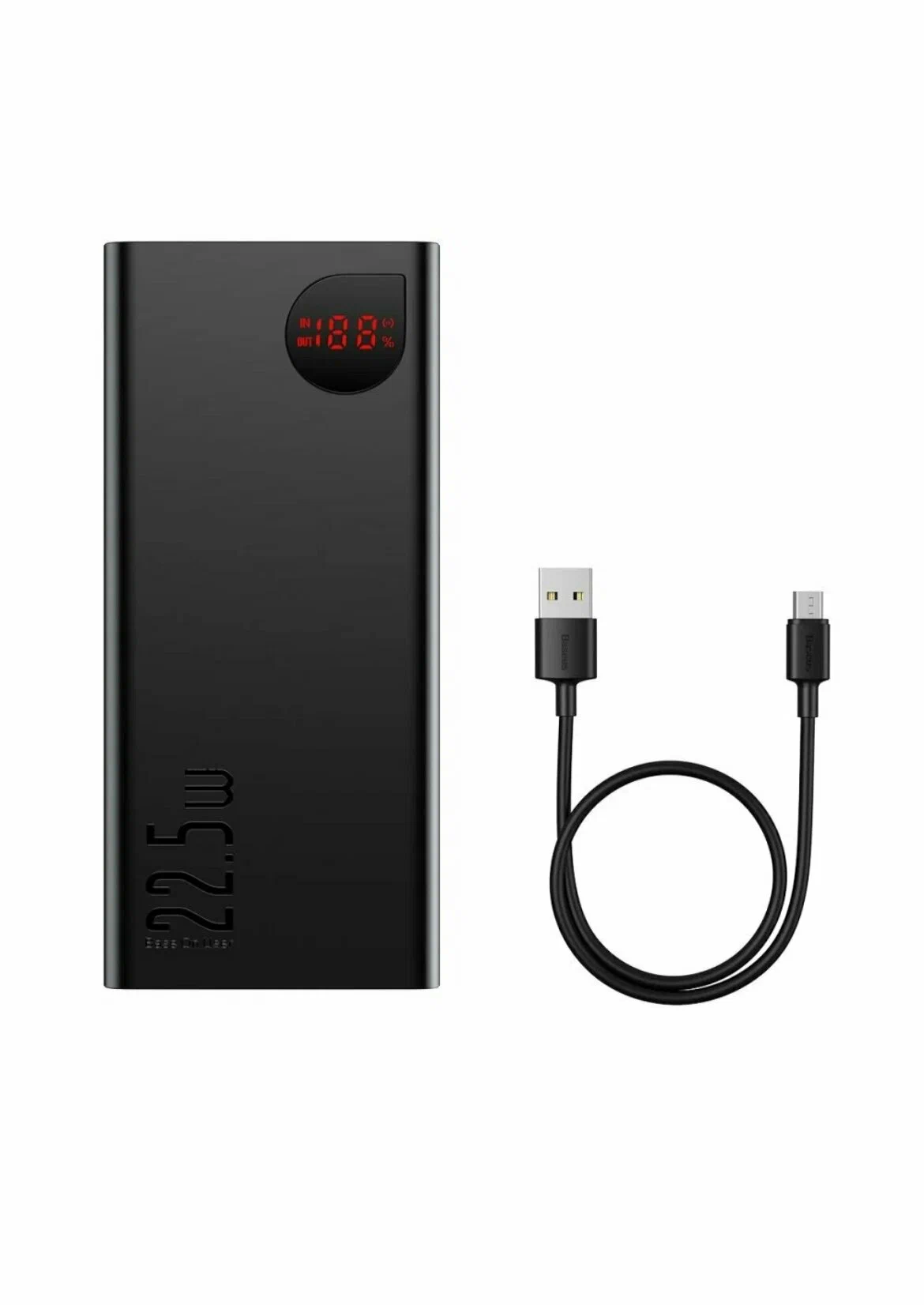картинка Внешний аккумулятор Baseus Adaman Digital Display Fast Charge 40000mAh 22.5W Black (Cable USB to Type-C) от магазина КомпьютерЦентр