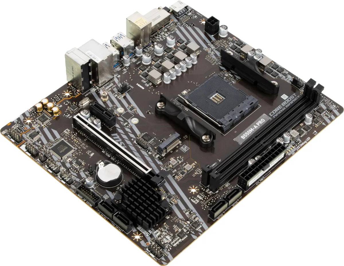 картинка Материнская плата MSI AM4 B550 B550M-A PRO 2xDDR4 mATX от магазина КомпьютерЦентр
