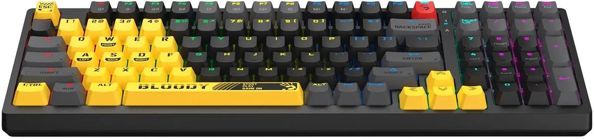 картинка Клавиатура A4Tech Bloody S98 механическая Sports Lime BLMS Plus проводная USB желтый/ серый (S98 SPORTS LIME BLMS RED PLUS) от магазина КомпьютерЦентр