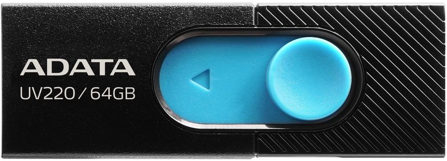 картинка USB накопитель 64Gb A-Data UV220 Black/ Blue (AUV220-64G-RBKBL) от магазина КомпьютерЦентр