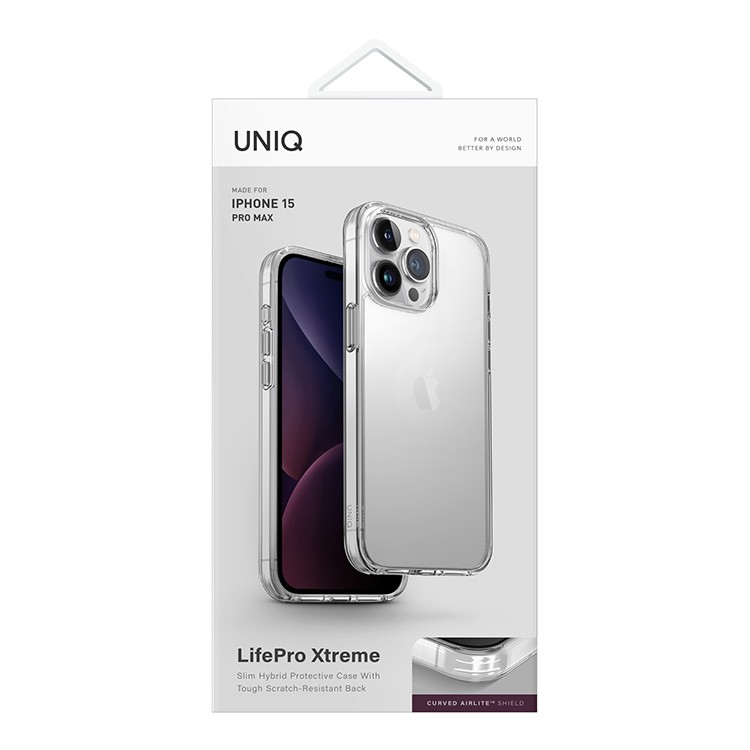картинка Чехол Uniq HYBRID LIFEPRO XTREME для iPhone 15 Pro MAX 6.7'', прозрачный (Clear) IP6.7P(2023)-LPRXCLR от магазина КомпьютерЦентр
