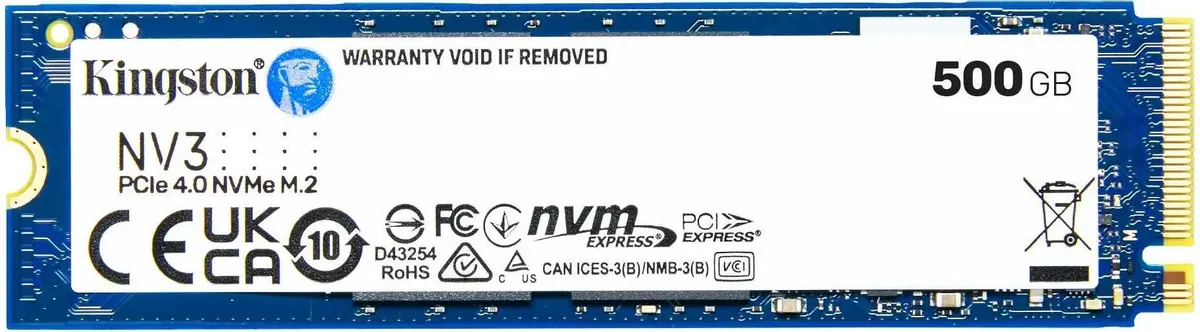 картинка SSD накопитель 500 Гб Kingston NV3 PCI-Ex4 Gen4 M.2 2280 (SNV3S/ 500G) от магазина КомпьютерЦентр
