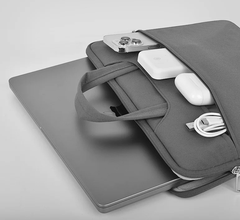 картинка Сумка для ноутбука WIWU Vivi Laptop HandBag for MacBook 14'' Gray от магазина КомпьютерЦентр