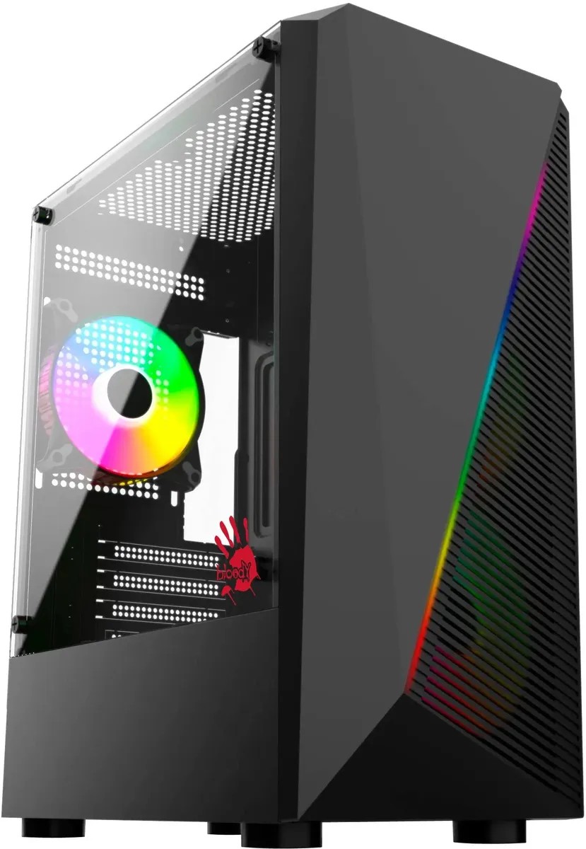 картинка Корпус Bloody BD-CC102F черный без БП mATX (BD-CC102F-BK) от магазина КомпьютерЦентр