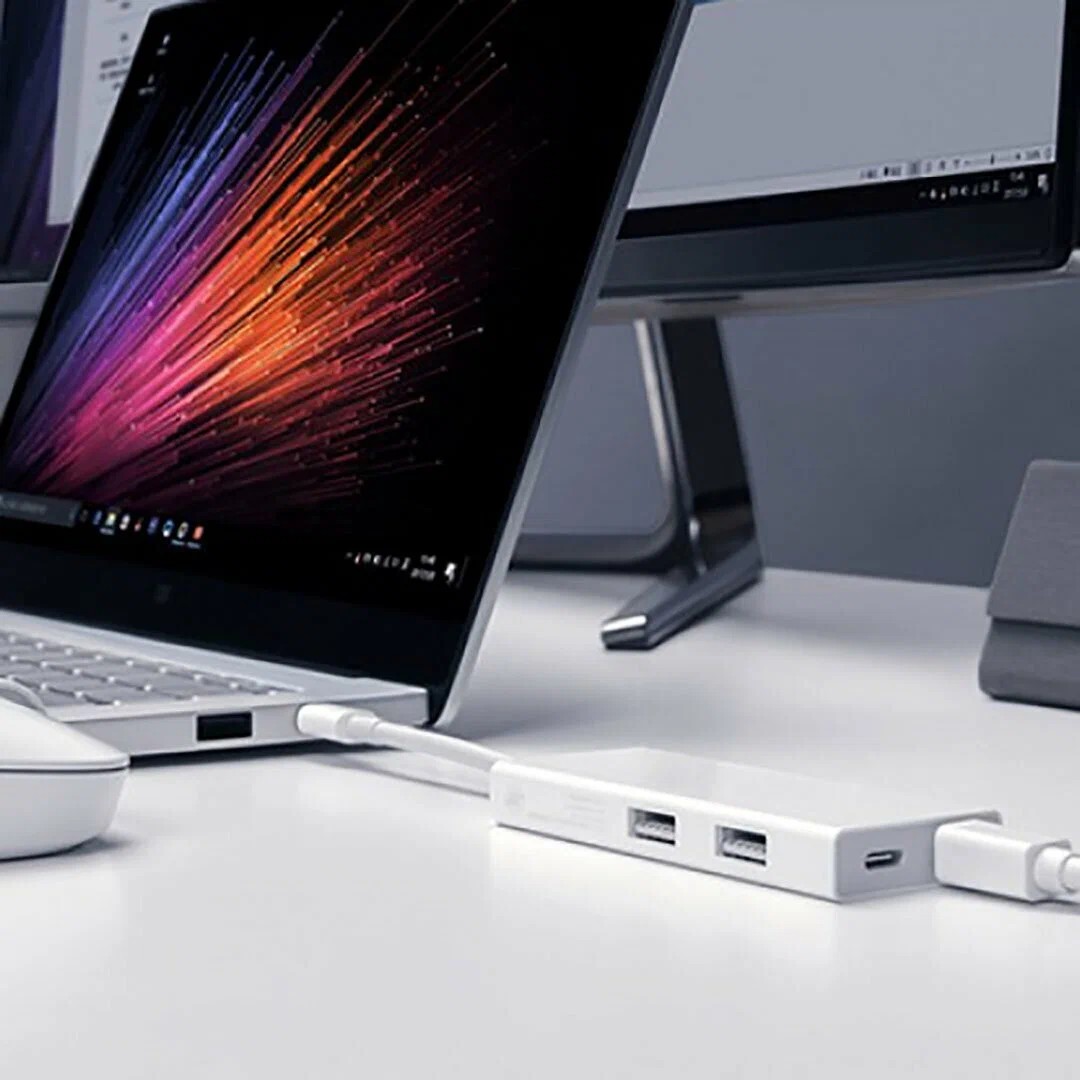 картинка HUB Xiaomi Type-C to Type-A + Type-C + Mini Display Port Converter ZJQ02TM от магазина КомпьютерЦентр