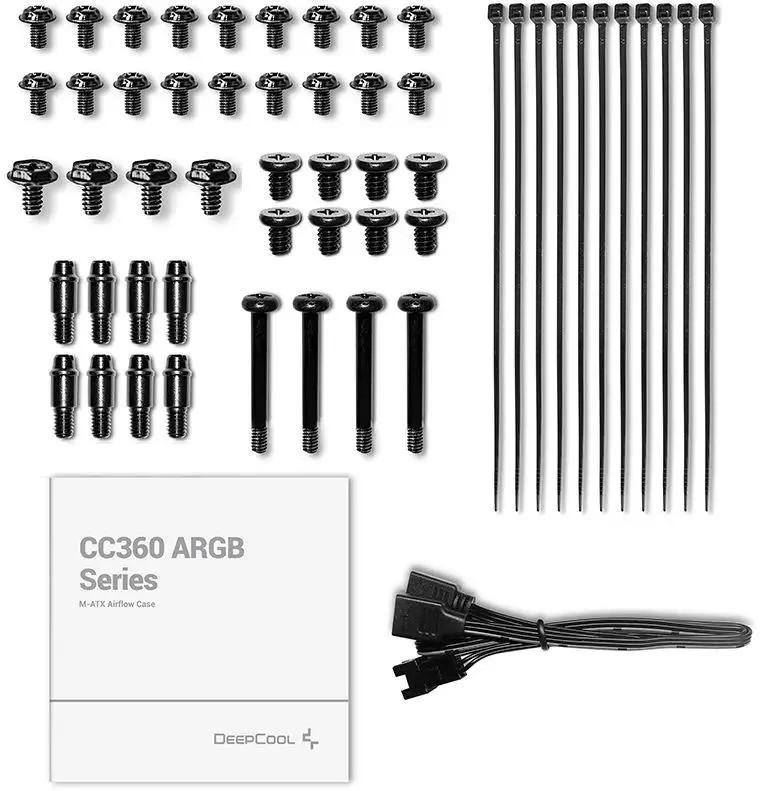 картинка Корпус Deepcool CC360 ARGB, Black, без БП,Micro ATX (R-CC360-BKAPM3-G-1) от магазина КомпьютерЦентр