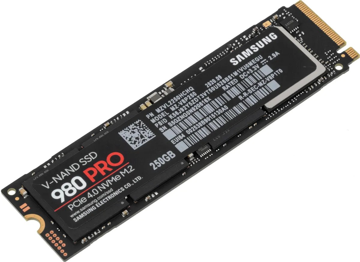 картинка SSD накопитель 250Gb Samsung 980 Pro M.2 2280 PCI-E x4 (MZ-V8P250BW) от магазина КомпьютерЦентр