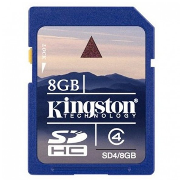 картинка Карта памяти Kingston 8Gb SDHC Class 4 (SD4/8GB) от магазина КомпьютерЦентр