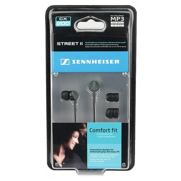 картинка Наушники Sennheiser CX 200 Street II Black (CX200 Street II Black) от магазина КомпьютерЦентр