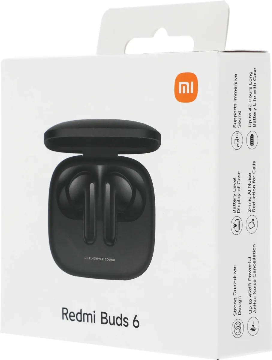 картинка Беспроводные наушники Xiaomi Redmi Buds 6 Black M2429E1 (BHR9251GL) от магазина КомпьютерЦентр