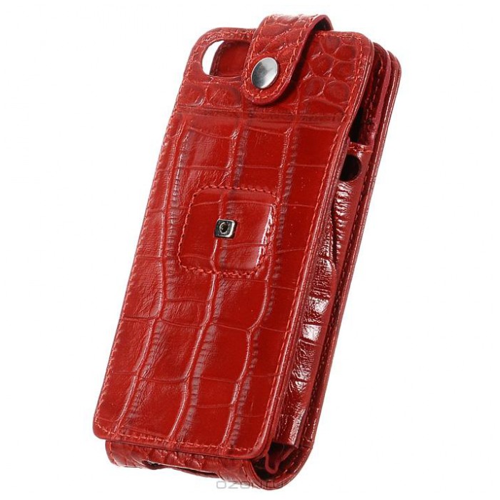 картинка Чехол Sena Magnet Flipper Croco Red for iPhone 4 от магазина КомпьютерЦентр