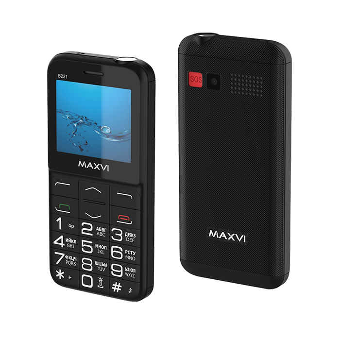 картинка Телефон мобильный Maxvi B231 Black 2.31'' от магазина КомпьютерЦентр