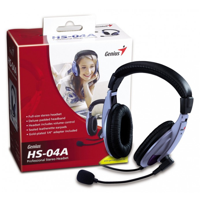 картинка Гарнитура Genius HS-04A (31700036100) от магазина КомпьютерЦентр