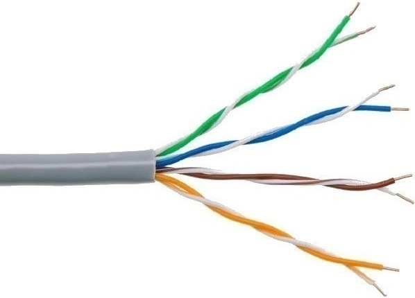 картинка Кабель UTP Bion BCL-U5451-101, кат.5e, 4x2x0,51мм AWG 24, CCA, одножильный, PVC, для внутренней прокладки, 305м, серый от магазина КомпьютерЦентр