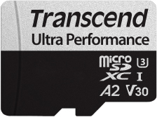 картинка Карта памяти 128Gb microSDXC Transcend + Class 10 UHS-I U3 V30 + adapter (TS128GUSD340S) от магазина КомпьютерЦентр