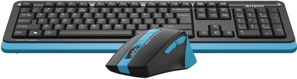 картинка Комплект A4Tech Fstyler FG1035 клав:черный/ синий мышь:черный/ синий USB беспроводная (FG1035 NAVY BLUE) от магазина КомпьютерЦентр