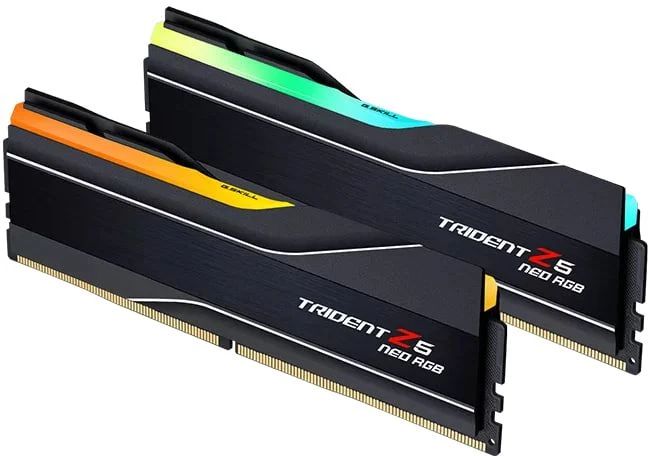картинка DIMM DDR5 128Gb (2x64Gb) 6000 МГц PC5-48000 Trident Z5 Neo RGB (F5-6000J3644D64GX2-TZ5NR) от магазина КомпьютерЦентр