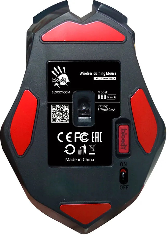 картинка Мышь A4Tech Bloody R80 Plus Skull черный/ рисунок от магазина КомпьютерЦентр
