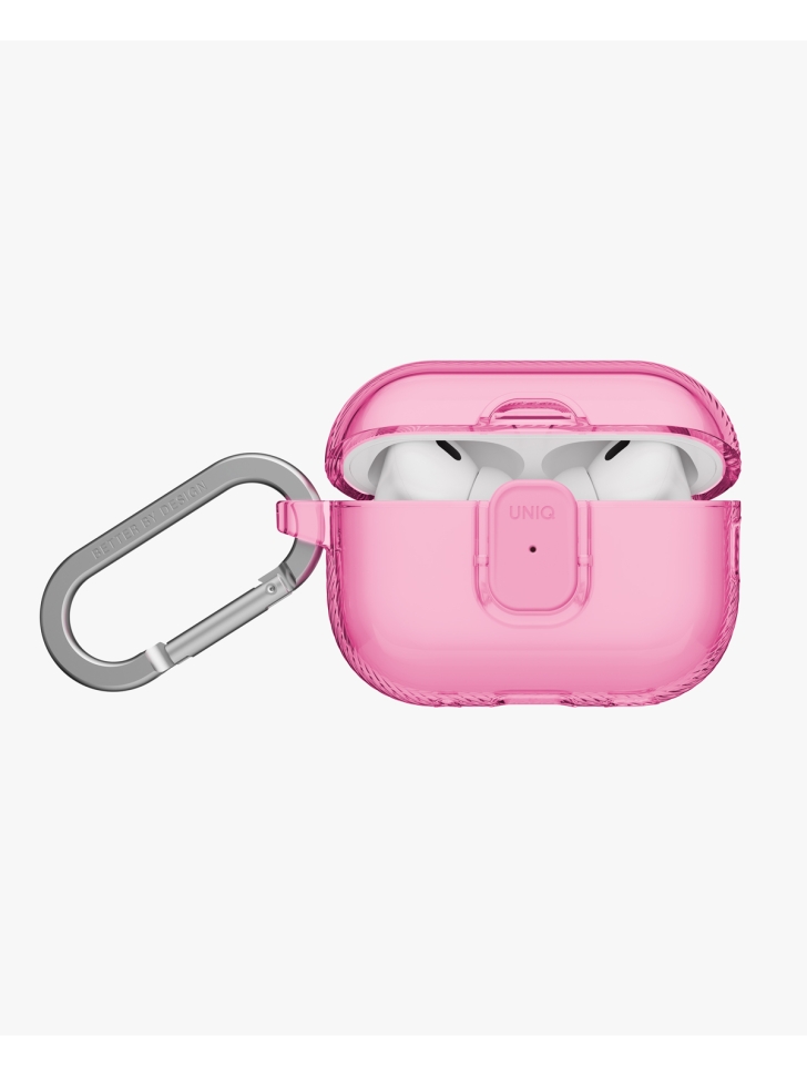 картинка Чехол Uniq Glase PRO TPU Lock Candy Pink для AirPods Pro 3, розовый от магазина КомпьютерЦентр