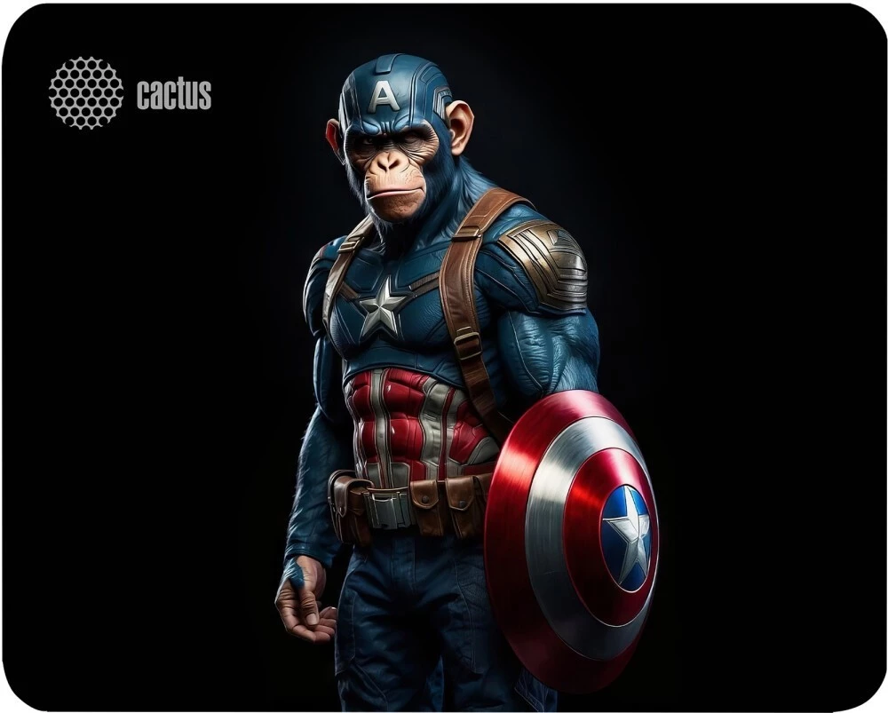 картинка Коврик для мышки Cactus Captain America 250x200x3мм (CS-MP-D08S) от магазина КомпьютерЦентр