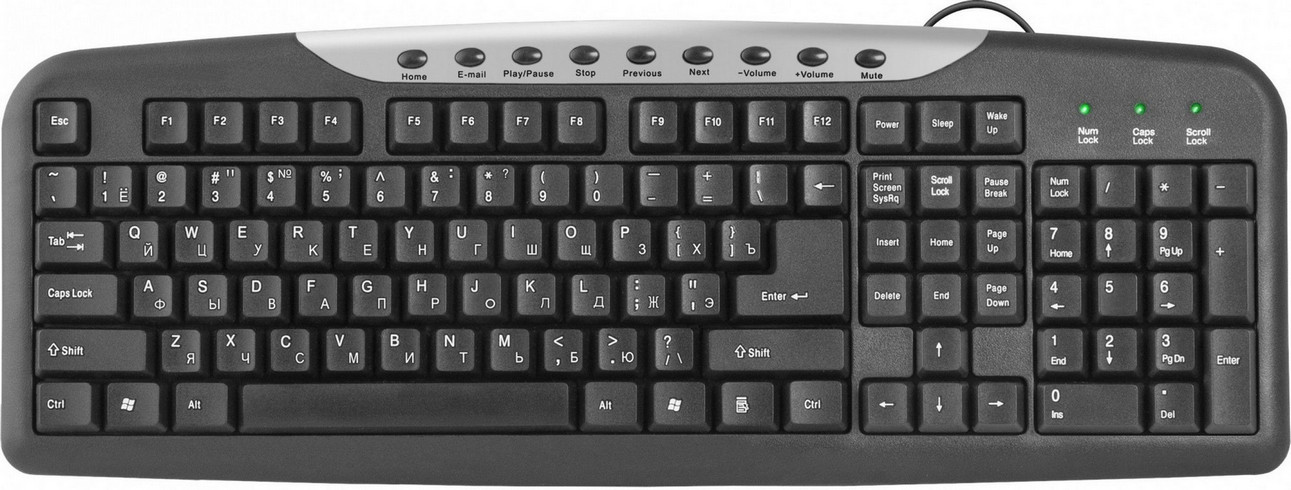 картинка Клавиатура Defender HM-830 USB Black (45830) от магазина КомпьютерЦентр