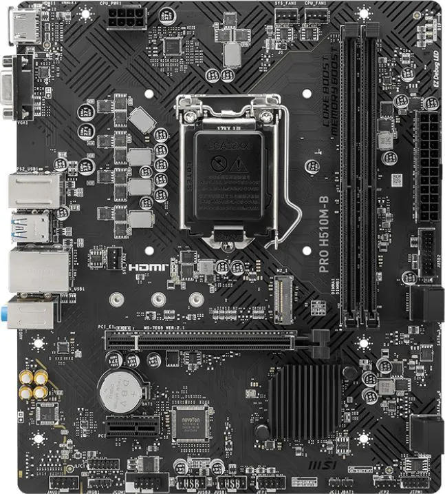 картинка Материнская плата MSI PRO H510M-B S1200; Intel H470; 2xDDR4 от магазина КомпьютерЦентр