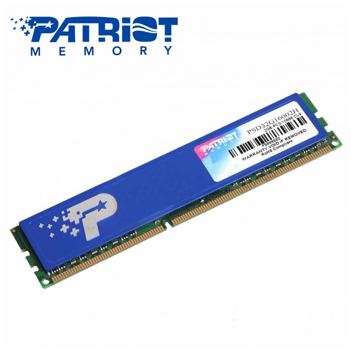 картинка Оперативная память Patriot DIMM DDR3 2Gb 1333MHz PC3-10600 Heat Sink от магазина КомпьютерЦентр