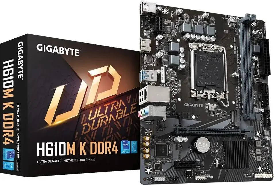 картинка Материнская плата Gigabyte H610M K DDR4 Soc-1700 Intel H610 2xDDR4 mATX от магазина КомпьютерЦентр