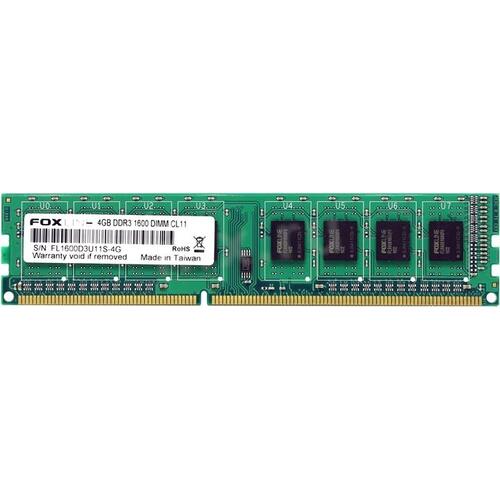 картинка DIMM DDR3 4Gb 1600MHz PC3-12800 Foxline CL11 1.5V (FL1600D3U11S-4G) от магазина КомпьютерЦентр