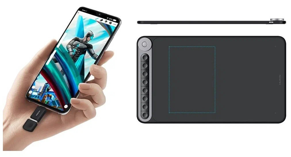 картинка Графический планшет Huion Q620M Black от магазина КомпьютерЦентр