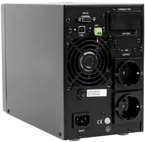 картинка ИБП PowerMan Online 1000 PLUS 1000ВА/ 800Вт, Online-Double conversion/  LCD Display/  USB/  Software/  RJ11/ 45,RS-232 от магазина КомпьютерЦентр