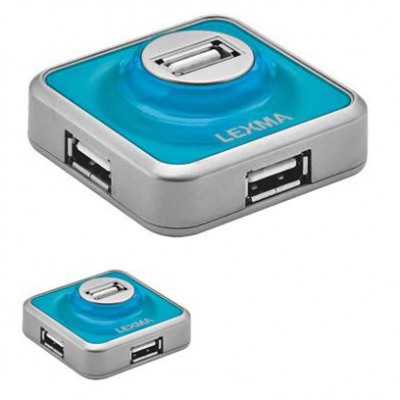 картинка HUB USB Lexma HB04 Blue 4-port (HB04-BL) от магазина КомпьютерЦентр