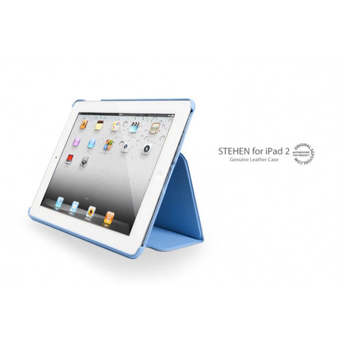 картинка Чехол SGP Leather Case Stehen Series Tender Blue for iPad 2 (SGP07815) от магазина КомпьютерЦентр