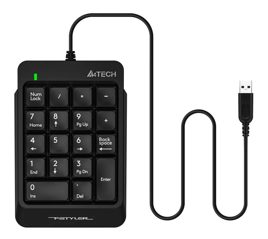 картинка Клавиатура цифровая A4Tech Fstyler FK13P Black для ноутбука от магазина КомпьютерЦентр