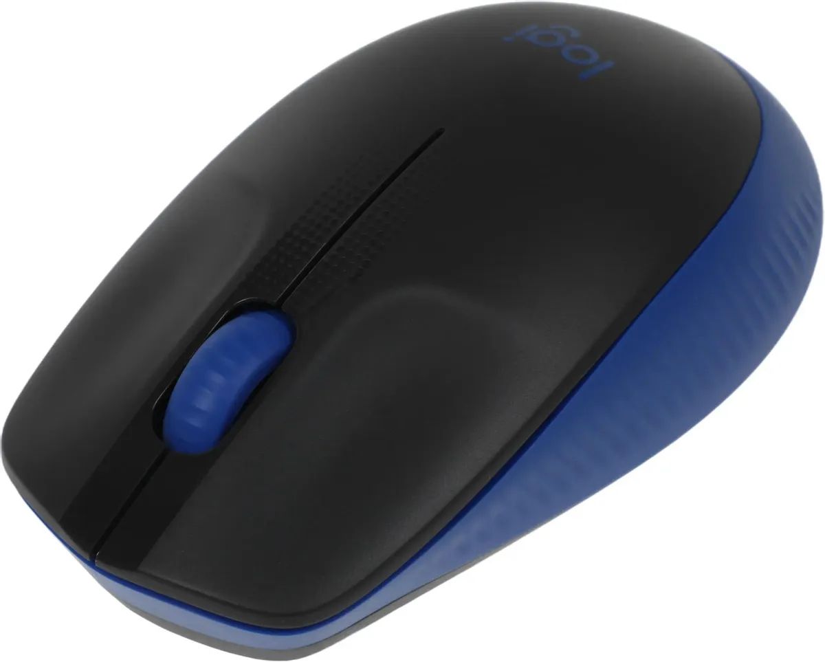 картинка Мышка Logitech M190 Wireless, Black/ Blue, 1000 dpi (910-005925) от магазина КомпьютерЦентр