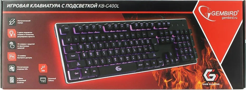 картинка Клавиатура Gembird KB-G400L от магазина КомпьютерЦентр
