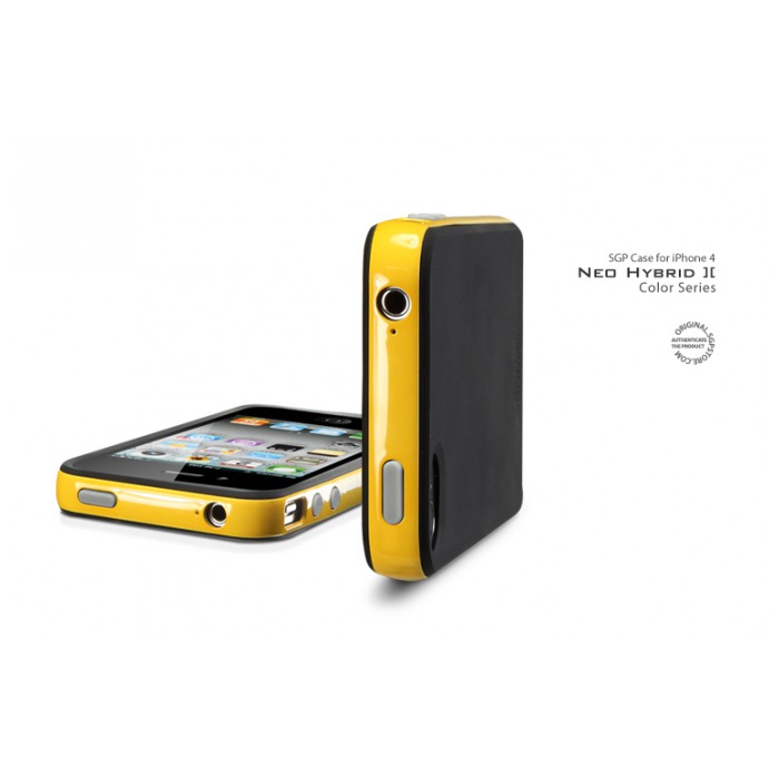 картинка Чехол SGP Case Neo Hybrid-2 Color Series Reventon Yellow for iPhone 4 (SGP07774) от магазина КомпьютерЦентр