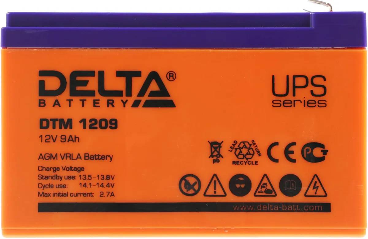 картинка Аккумулятор для ИБП Delta DTM 1209 12B 9Ач от магазина КомпьютерЦентр