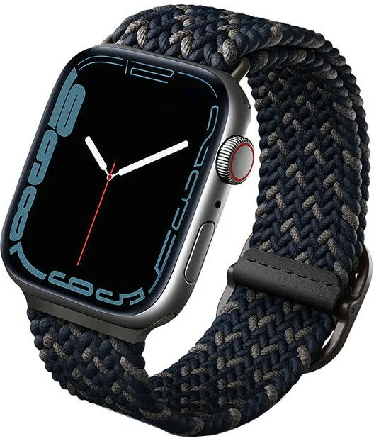 картинка Плетеный ремень Uniq ASPEN DE для Apple Watch 49/ 45/ 44/ 42, цвет синий (45MM-ASPDEOBLU) от магазина КомпьютерЦентр