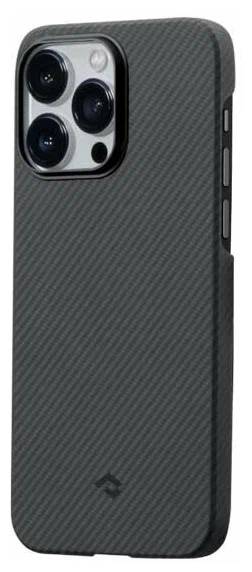 картинка Чехол PITAKA MagEZ Case 3 для iPhone 14 Pro MAX 6.7'', черный/ серый (Black/ Grey Twill) 600D от магазина КомпьютерЦентр