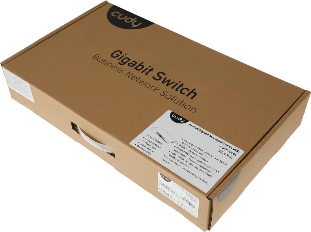 картинка Switch 24-port Cudy GS2024S2 (L2) 24x1Гбит/ с 4SFP управляемый от магазина КомпьютерЦентр