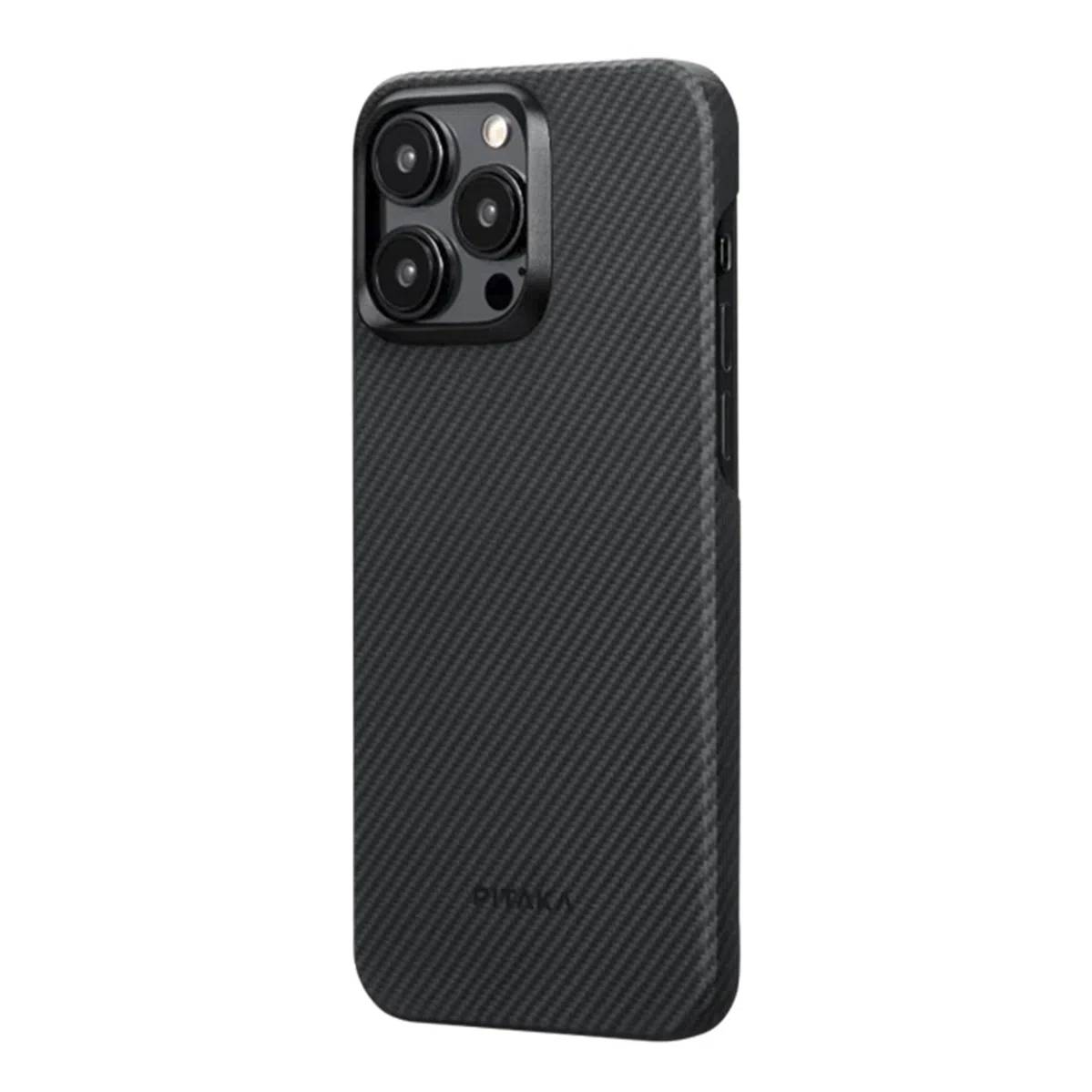 картинка Чехол PITAKA MagEZ Case 4 для iPhone 15 Pro MAX 6.7'', черный/ серый (Black/ Grey Twill) 600D от магазина КомпьютерЦентр