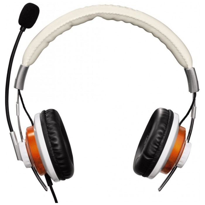 картинка Гарнитура HAMA HS-320 White/ Gold (53991) от магазина КомпьютерЦентр