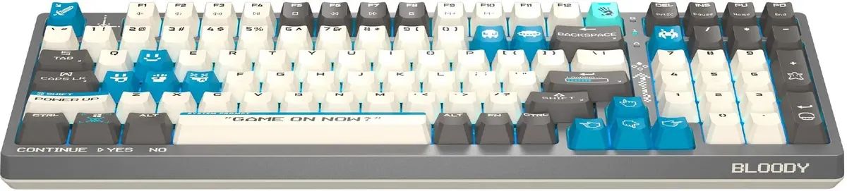 картинка Клавиатура A4Tech Bloody S98 Pixels Blue механическая серый/ бежевый USB for gamer LED (S98 Pixels Blue) от магазина КомпьютерЦентр