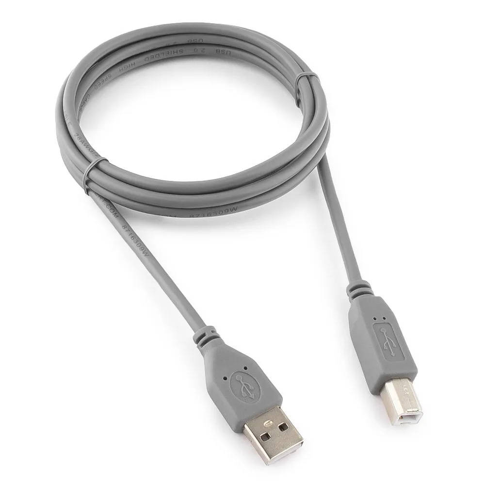 картинка Кабель USB 2.0 Pro Cablexpert CCP-USB2-AMBM-6G, AM/ BM, 1.8м, экран, серый от магазина КомпьютерЦентр