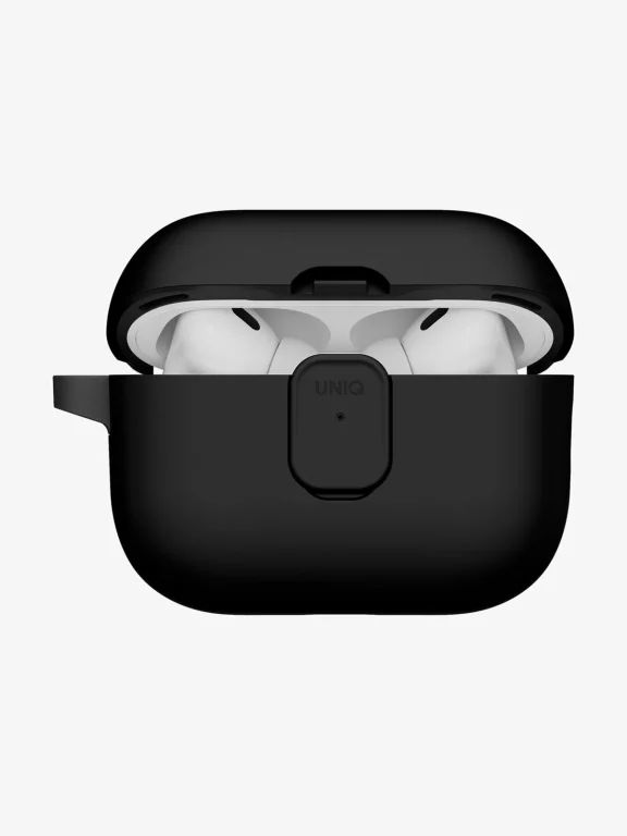 картинка Чехол из полиуретана Uniq CLYDE для AirPods Pro 3, цвет черно/ серый (BLACK/ DARK GREY) от магазина КомпьютерЦентр