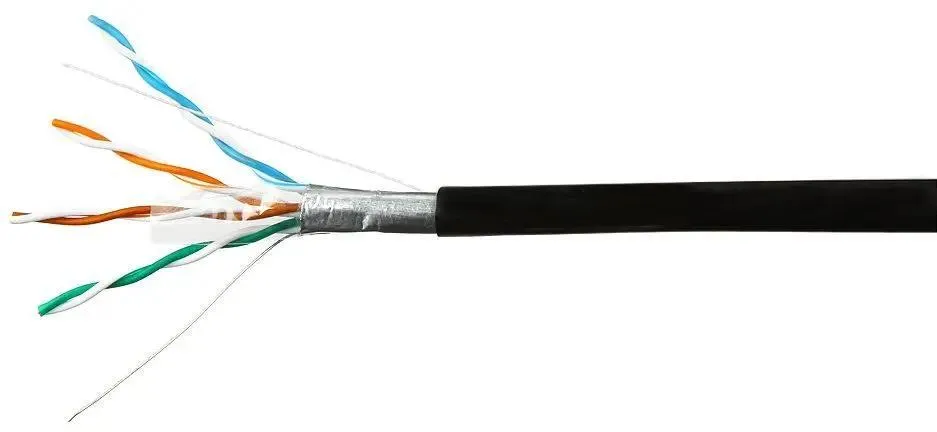 картинка Кабель FTP SkyNet Standart outdoor 4x2x0,48, медный, FLUKE TEST, кат.5e, однож., 305 м, box, черный (CSS-FTP-4-CU-OUT) от магазина КомпьютерЦентр