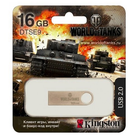 картинка Флешка USB Kingston 16Gb DataTraveler SE9H World of Tanks (KC-U4616-4F) от магазина КомпьютерЦентр