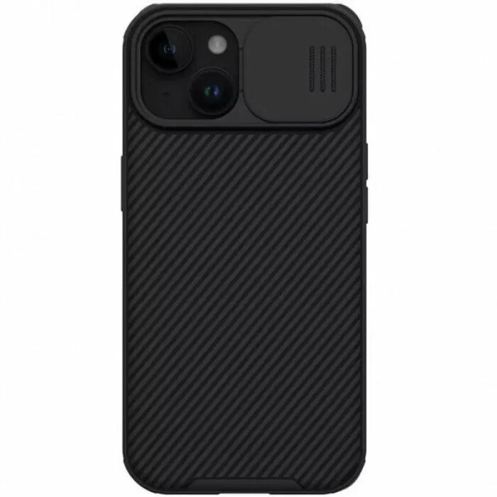 картинка Чехол-накладка Nillkin CamShield Pro Case защитной шторкой для iPhone 15, черный от магазина КомпьютерЦентр