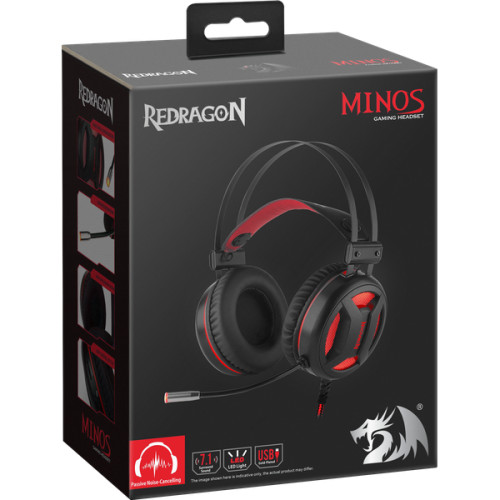картинка Гарнитура Redragon Minos Red/ Black Gaming (78368) от магазина КомпьютерЦентр